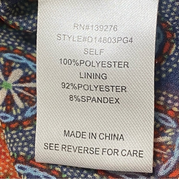 Daniel Rainn Floral Boho Peasant Blouse Roll Tab Sleeve Sheer Top Small - Picture 5 of 7